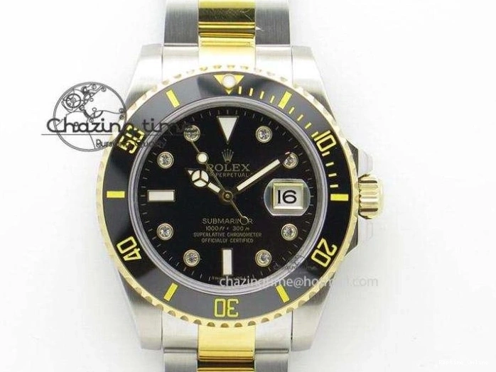 1230 FlexibleFit Daytona SS YG Ceramic Bezel JH Best Edition Gold Dial On SS YG Bracelet A 3528